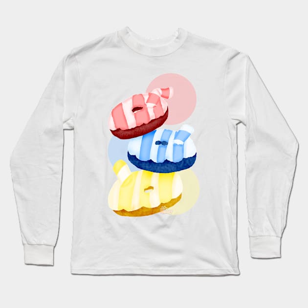 Cuphead Donuts Long Sleeve T-Shirt by Livvy